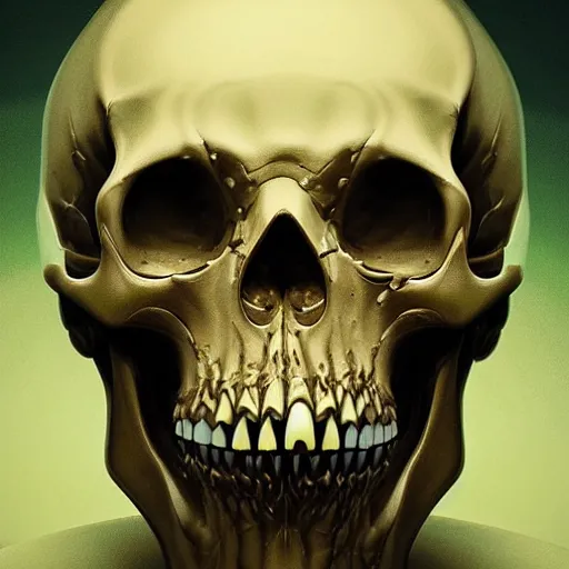 Image similar to portrait_of_a_melting_skull._intricate_abstract._intricate_artwork._by_Tooth_Wu_wlop_beeple_dan_mumford._octane_render_trending_on_artstat