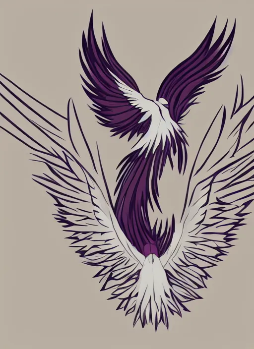 simple designs to draw phoenix