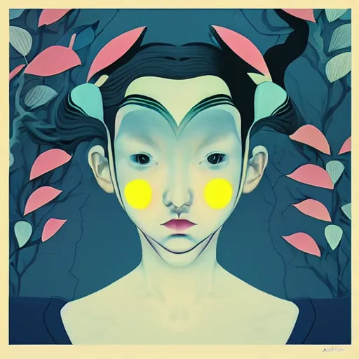 Image similar to portrait of a girl, beeple and james jean, chiho aoshima color scheme