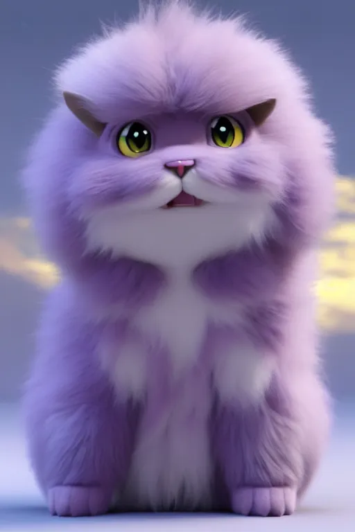 Image similar to high quality 3 d render hyperrealist very cute multipastel fluffy! chimera! cat hybrid with detailed fluffy wings!!, vray smooth, in the style of detective pikachu, hannah yata charlie immer, dramatic blue light, low angle, uhd 8 k, sharp focus