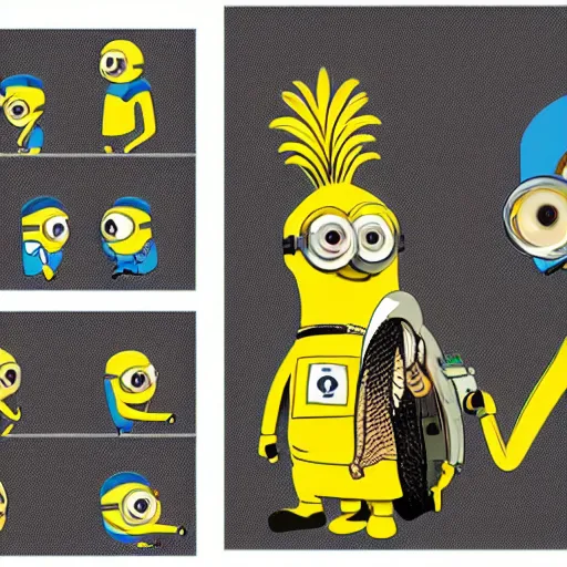 Image similar to A detailed biological anatomy of a minion, photorealistic, textbook, scientific