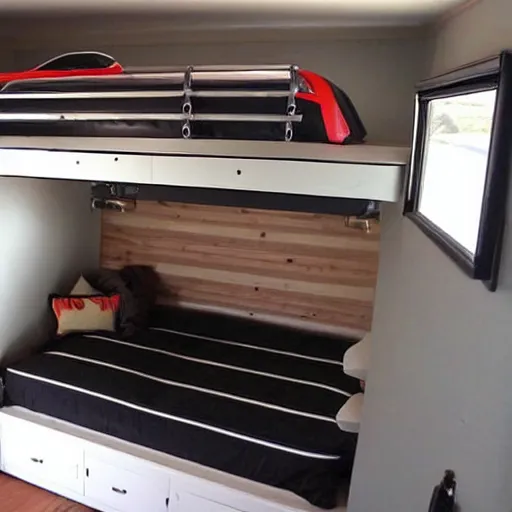 Image similar to a racecar bunkbed, craigslist photo