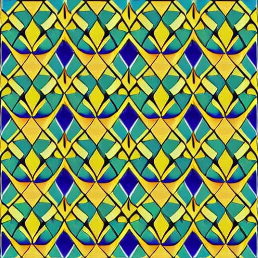 Image similar to hawaiian tileable pattern, digital art