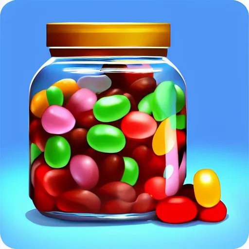 Image similar to jar of candy app icon, cgsociety, artstation, 2 0 1 1