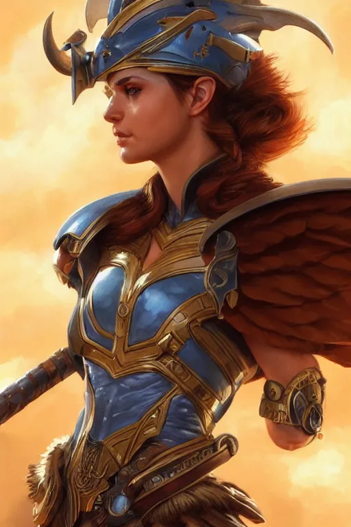 Image similar to amazon valkyrie athena, d & d, fantasy, portrait, highly detailed, headshot, digital painting, trending on artstation, concept art, sharp focus, illustration, art by artgerm and greg rutkowski and magali villeneuve