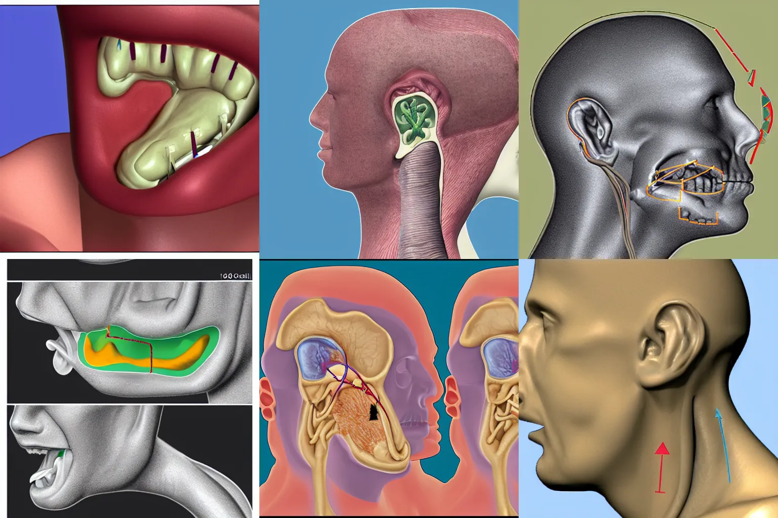 Prompt: FIGURE 6.9.1 Mid-sagittal oral vocal tract showing major areas of articulation