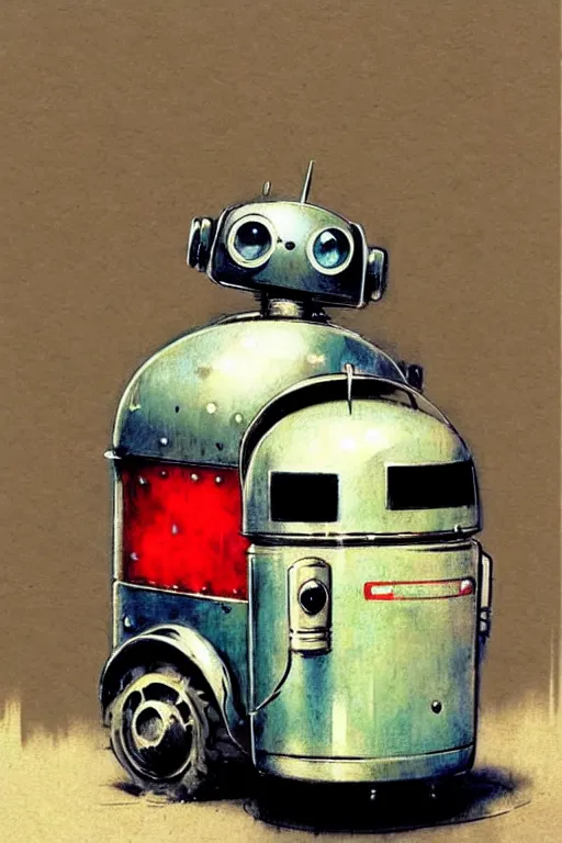 Image similar to adventurer ( ( ( ( ( 1 9 5 0 s retro future robot android teddy wagon. muted colors. ) ) ) ) ) by jean baptiste monge!!!!!!!!!!!!!!!!!!!!!!!!! chrome red