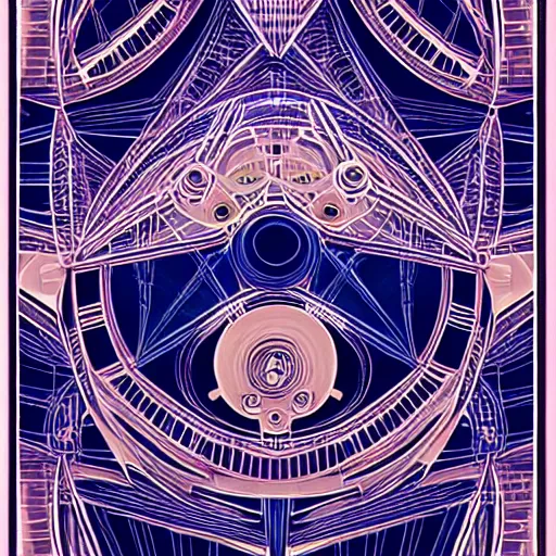 Image similar to dreaming machine, symmetrical, ben ridgway