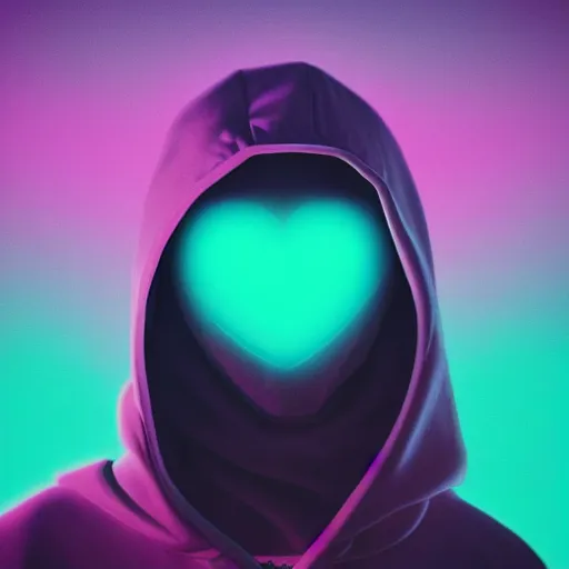 Image similar to ghost in hoodie, portrait, vaporwave, synthwave, neon, vector graphics, cinematic, volumetric lighting, f 8 aperture, cinematic eastman 5 3 8 4 film, photorealistic