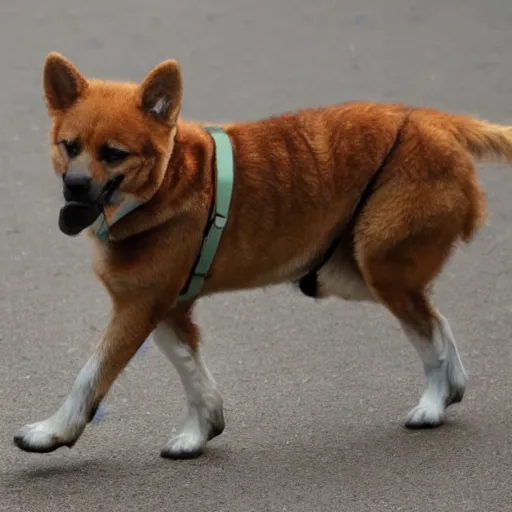 Image similar to what walks on four legs, then on two legs, then three legs?