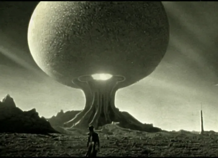 Prompt: Scene from the 1926 science fiction film Close Encounters Of The Third Kind