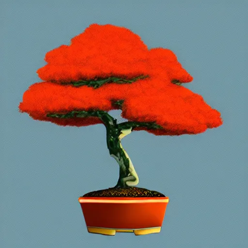 Image similar to bonsai rowan! tree but minimalistic concept art by frank stella gilleard james whalen tom, colorful, soft light, trending on artstation, minimalism