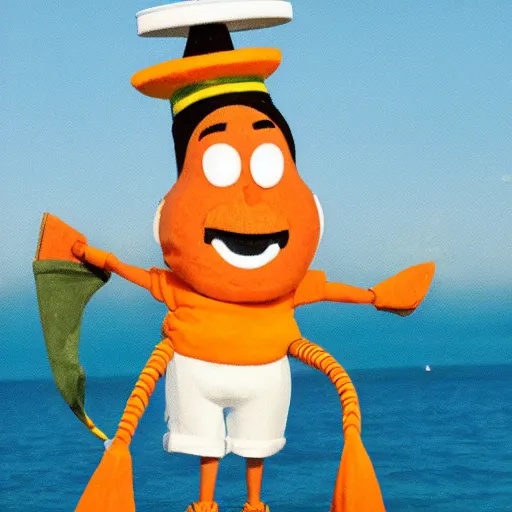 Prompt: a cartoon character, papaya the sailor