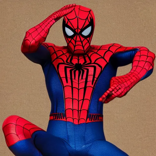 Image similar to deformed spider man