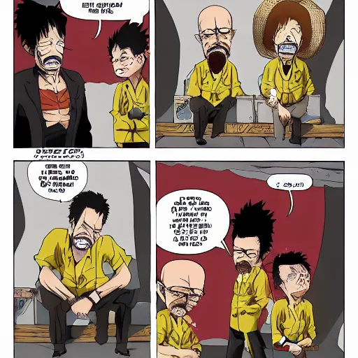 Image similar to walter white as luffy