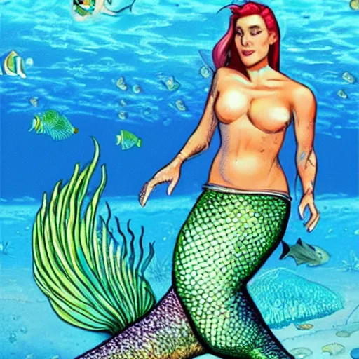 Prompt: mermaid gigachad