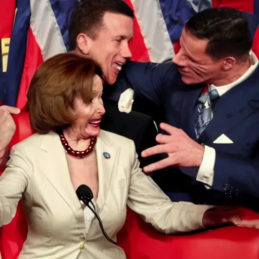 Image similar to john cena body - slamming nancy pelosi