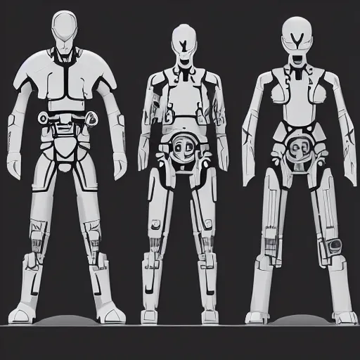 Image similar to stylized proportions, human character, large shoulders, long legs, the expanse tv series, trending on artstation