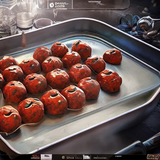 Prompt: meatball battleship, intricate details, dramatic lighting, rendered in 4 k
