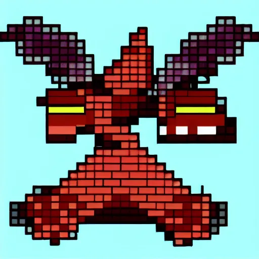 Prompt: pixelart dragon sprite