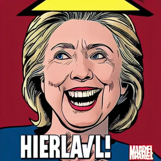 Image similar to Hillary Clinton in a Marvel Comic Book