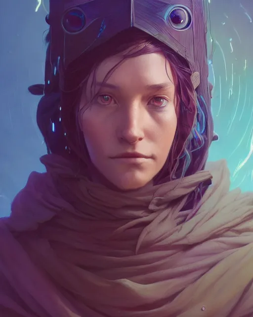 Prompt: highly detailed surreal vfx portrait of a mythpunk mage, stephen bliss, unreal engine, greg rutkowski, loish, rhads, beeple, makoto shinkai and lois van baarle, ilya kuvshinov, rossdraws, tom bagshaw, alphonse mucha, global illumination, detailed and intricate environment