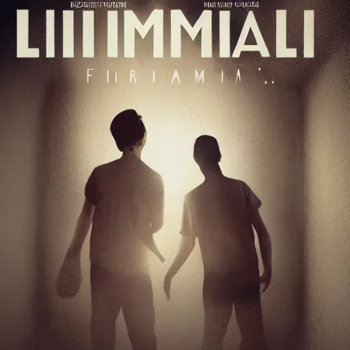 Image similar to poster for a short liminal film called'liminal'about four male roommates that find a tiny hidden door. movie poster, advertisement, high detail, trending on artstation