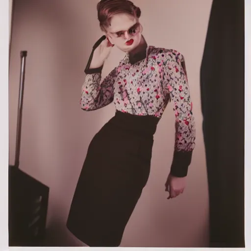 Image similar to realistic photoshooting for a new prada lookbook, color film photography, photo of a woman, photo in style of jack bridgland, 3 5 mm