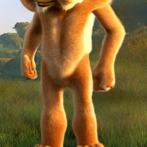 Image similar to simba from the lion king as a human