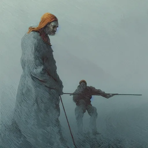 Prompt: ⏳😡, illustrated by ( ( vincent van gogh ) ), zdzisław beksinski, leonardo da vinci, greg rutkowski, and anton fadeev, trending on artstation, 4 k quality