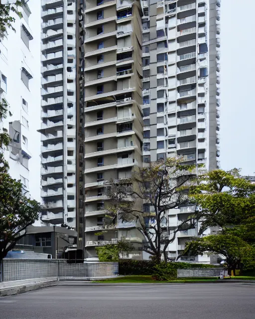 Image similar to Exterior photographs of a multi storey residential buildings, apartments, condo design by Koichi Takada Architectural photography, 14mm, cinematic photography, high resolution 4k