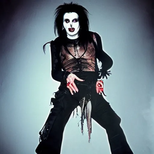 Image similar to alice cooper as marilyn manson