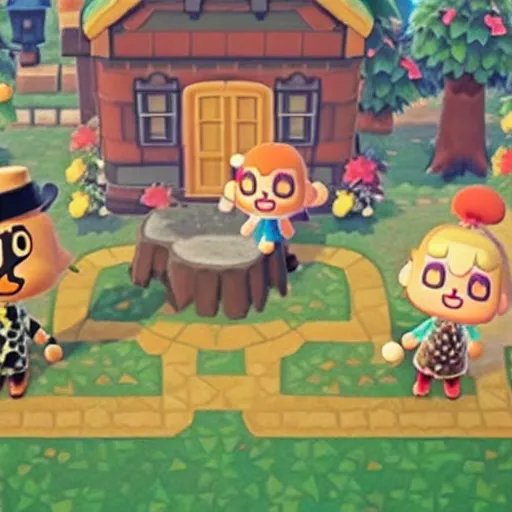 Image similar to animal crossing, cat