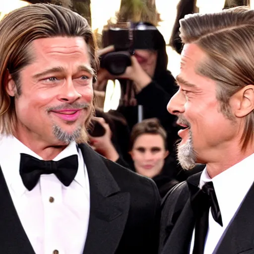 Prompt: brad pitt marrying brad pitt