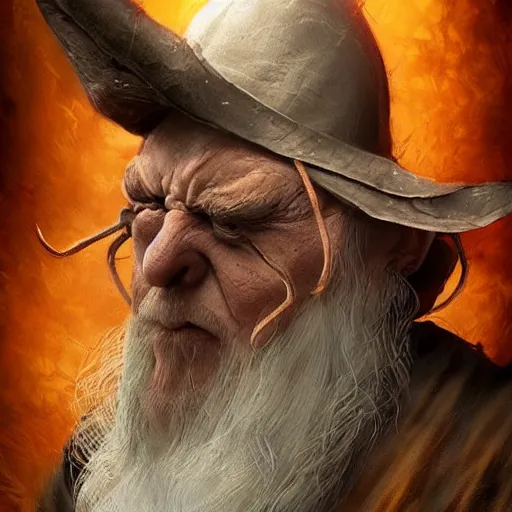 Prompt: realistic photo of gendalf learn magic harry potter, hd, artstation,
