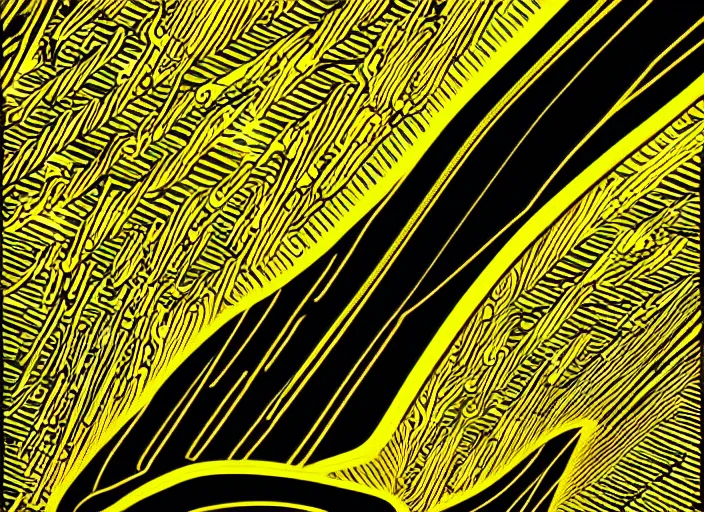 Image similar to glowing black sneaker, wth short golden lines, yellow details, symmetrical, highly detailed, digital art, sharp focus, trending on art station, samurai, electricity superpowers, anime art style