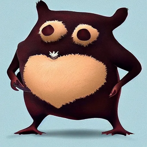 Image similar to character design of cute mole, cartoon style ， by movie fantastic beasts and where to find them