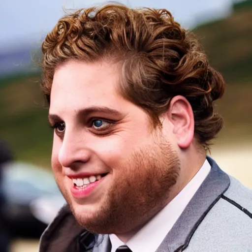 Image similar to a hill with the face of jonah hill