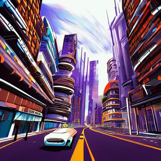 Prompt: futuristic city with no cars, digital art