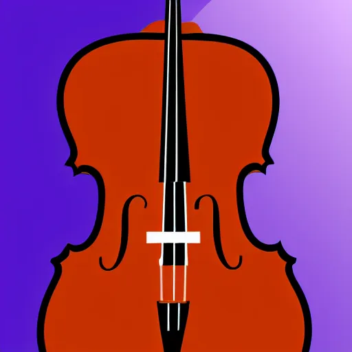 Prompt: cello, vector art,