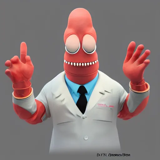 Prompt: Dr. Zoidberg , concept art, trending on artstation 3D.