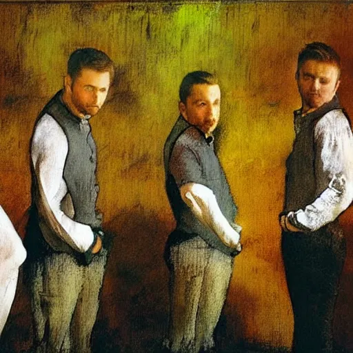 Image similar to westlife on stage art by degas