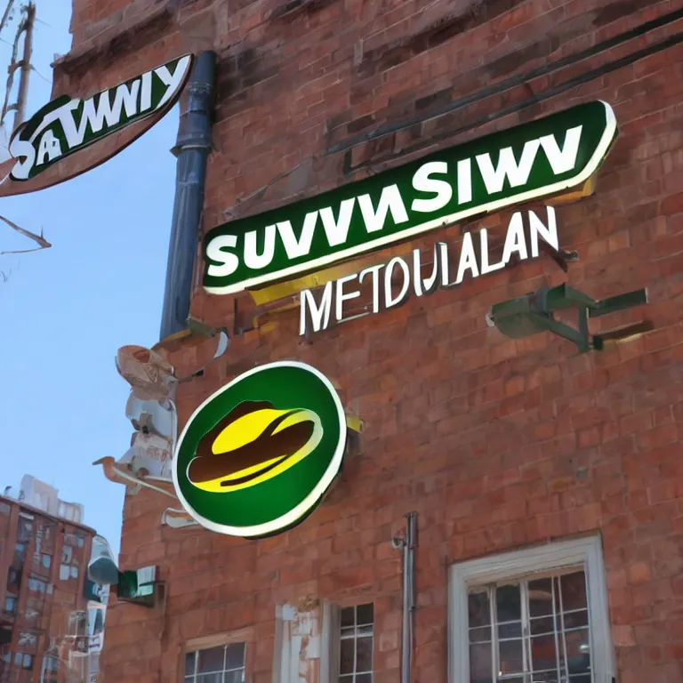 Image similar to subway restauraunt sign