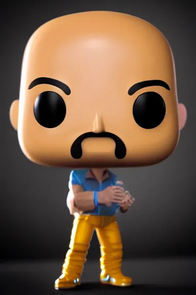 Image similar to “ very very highly detailed photorealistic jeff bezos funko pop, studio lighting and shading, 8 k, award - winning crisp details ”