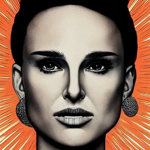 Prompt: “Natalie Portman, full color, mcbess poster, super detailed image””