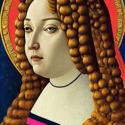 Prompt: intricate detail, santa marta la dominadora portrait by sandro botticelli,