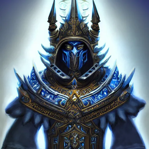 Image similar to professionally-painted ultradetailed ornate RPG award winning masterpiece illustration of beautiful symmetrical Lich King, fully clothed with black robe with silver ornates, digital airbrush painting, 3d rim light, hyperrealistic, artstation, cgsociety, kodakchrome, golden ratio