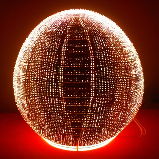 Image similar to tron dinosaur egg made up of glowing electric plates. cinestill