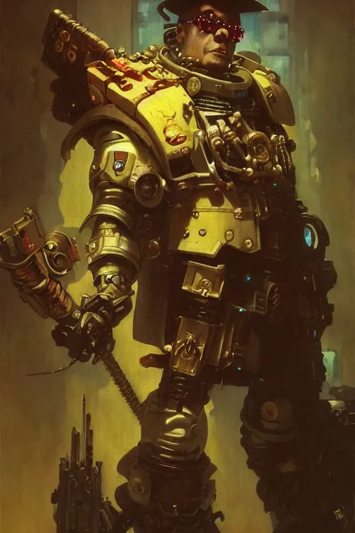 Prompt: full character portrait max mad cyberpunk warhammer 4 0 k, medic sapper not the pietra character design, painting by gaston bussiere, katsuya terada, wyeth, greg rutkowski, craig mullins, ( ( ( ( ( vermeer ) ) ) ) ), frank frazetta, mucha, tom of finland, trending on artstation