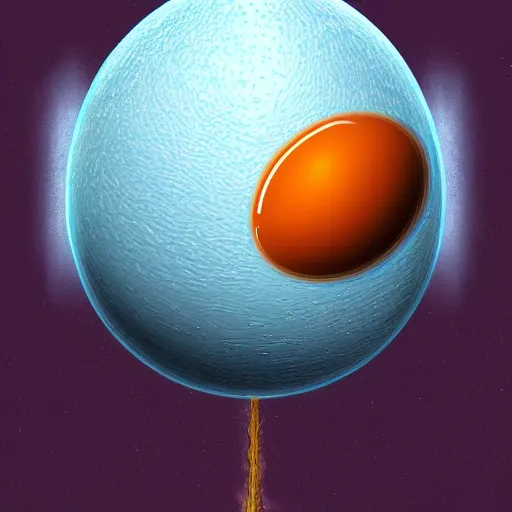 Image similar to an egg cracks and earth drops out as the yolk, digital art, ue 5